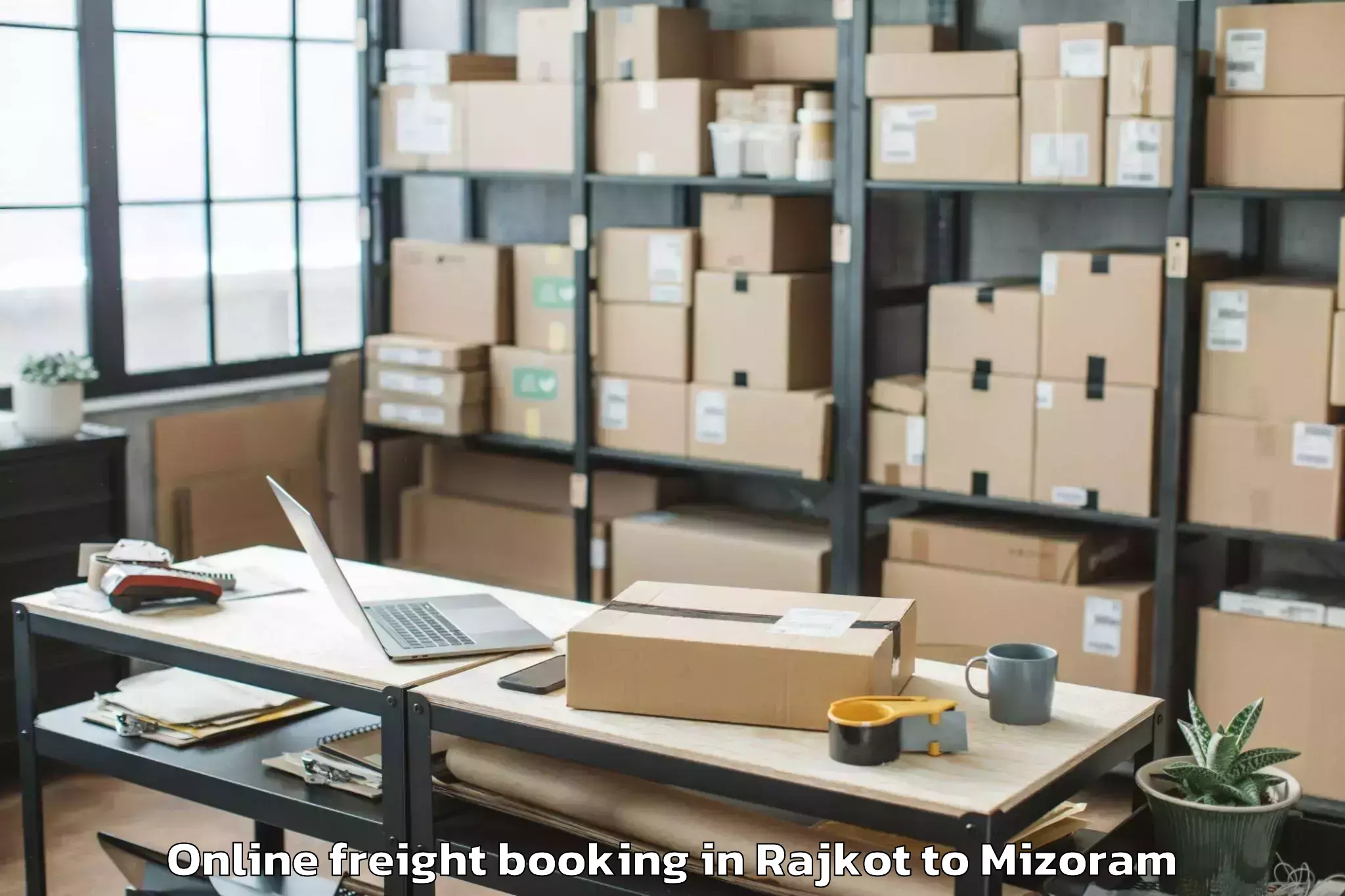 Easy Rajkot to Mamit Online Freight Booking Booking